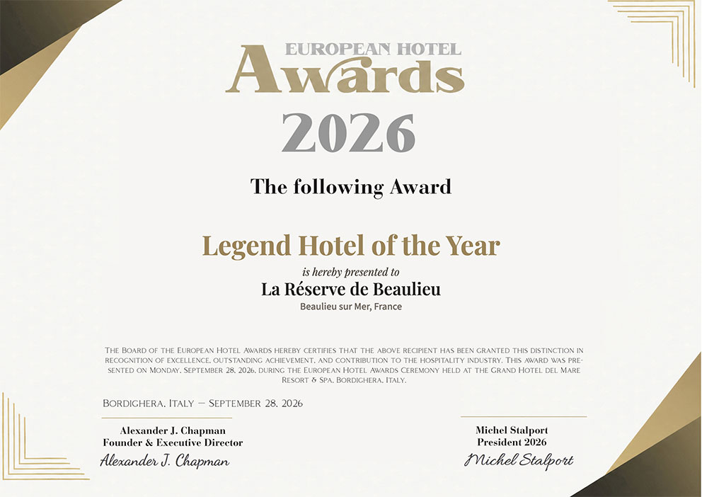 La Réserve de Beaulieu - Legend Hotel of the Year 2026